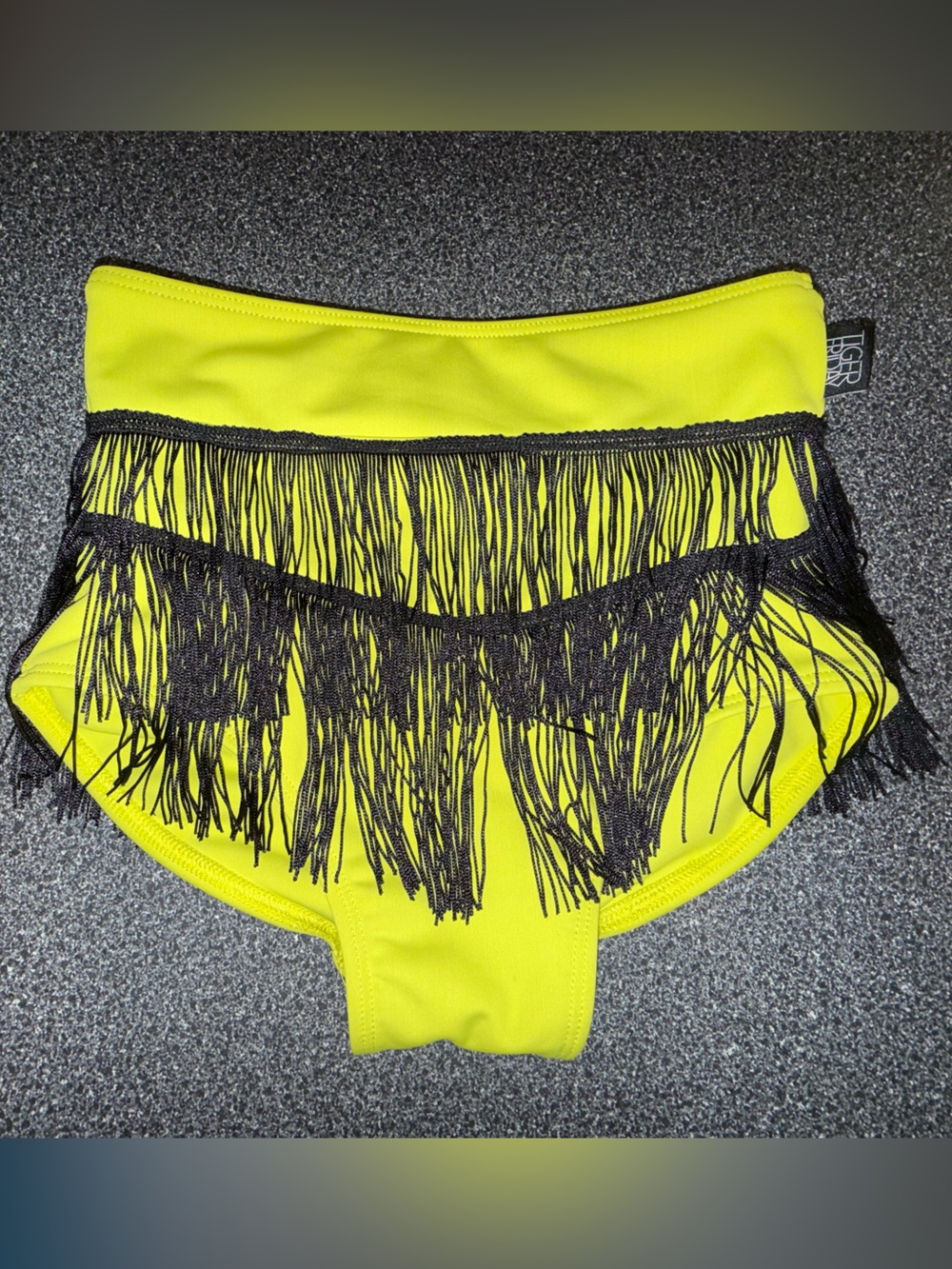Tiger Friday Latin Fringe Yellow Skirt Size Child X-Large